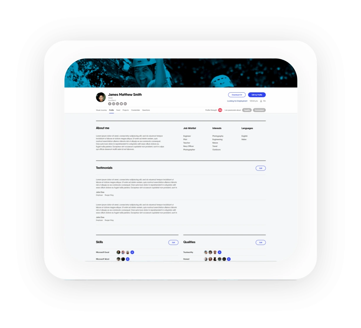 An organisation's profile on MIH showcasing their portfolio.